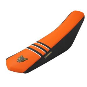 3 Ribbed Mx Seat Cover Orange Black White