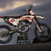 Honda Retro Dirt Bike Graphics Kit Redline Beige Promo