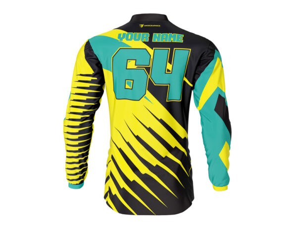 Motocross Jersey Arrow Yellowe Back