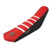 Ribbed Grip Mx Seat Cover Red White Black