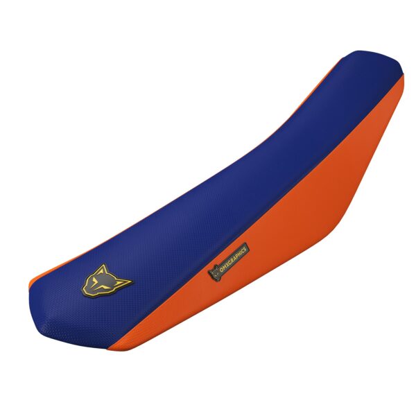 Two Tone Grip Mx Seat Cover Navy Orange
