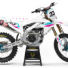 Yamaha Dirt Bike Graphics Kit Glitch Teal Pink