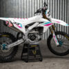 Yamaha Dirt Bike Graphics Kit Glitch Teal Pink Promo
