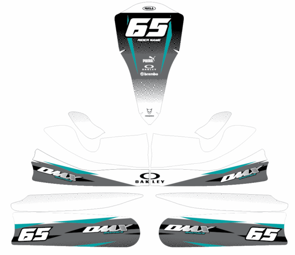 Kit déco karting Amaze Blanc Gris 3