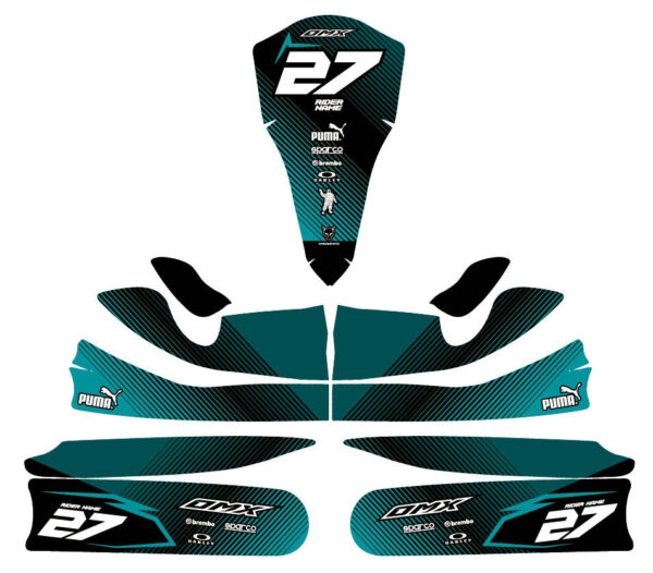 Kit déco karting Apex Teal 3