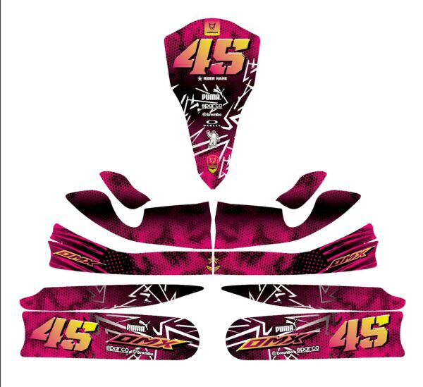 Kit déco karting Battalion Rose 3