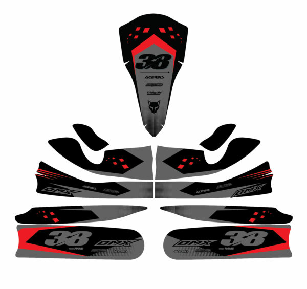 Kit déco karting Blast Noir 3