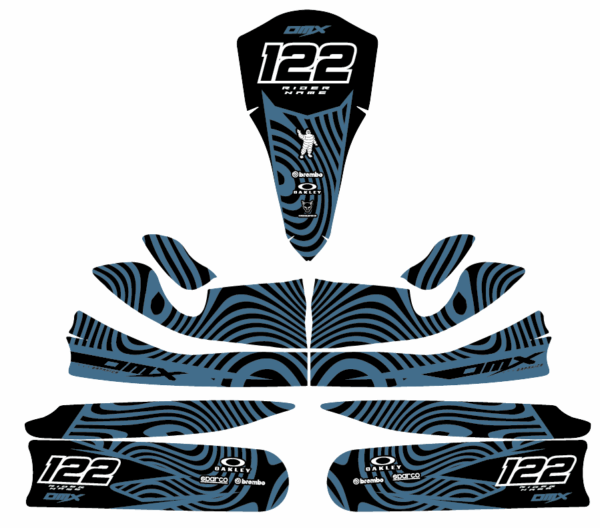 Kit déco karting Chimera Bleu 3
