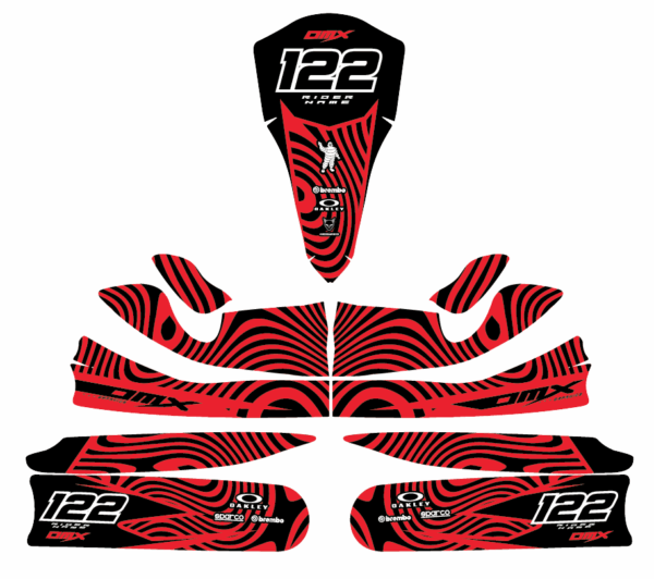 Kit déco karting Chimera Rouge 3