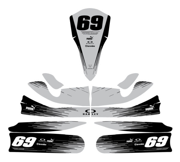 Kit déco karting Comet Gris 3