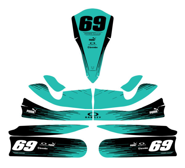 Kit déco karting Comet Teal 3
