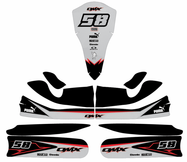 Kit déco karting Enigma Rouge 3