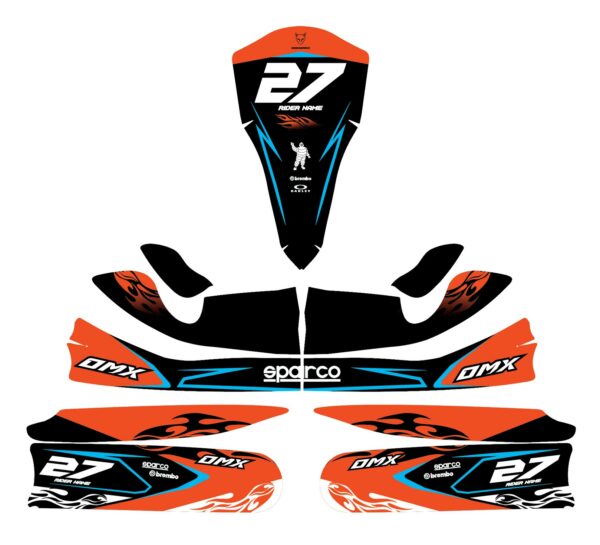 Kit déco karting Fury Rouge 3