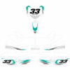 Kit déco karting Glitch Blanc et bleu 3