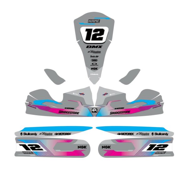 Kit déco karting Imapct Gris 3