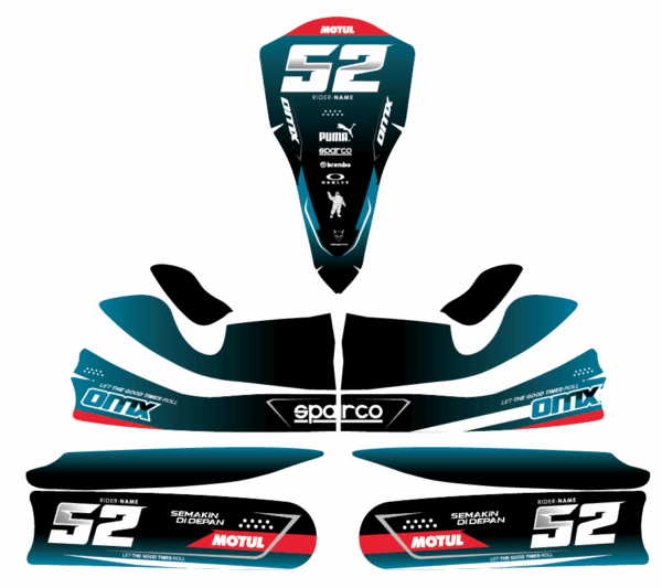 Kit déco karting Ominous Bleu 3