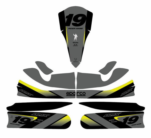 Kit déco karting Phantom Gris 3