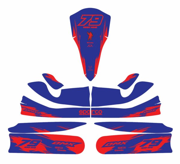 Kit déco karting Punch Bleu 3