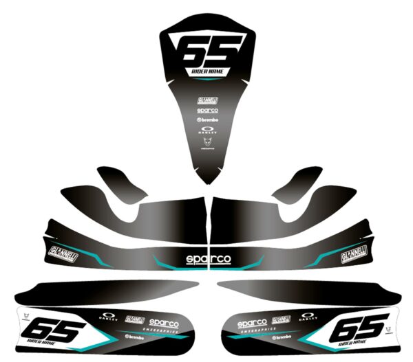 Kit déco karting Reckless Gris 3