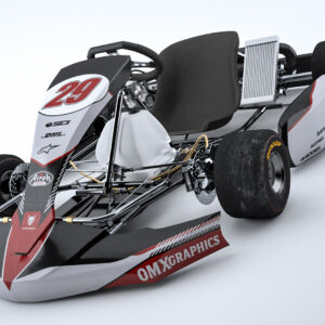 Kit déco karting Redline Gris rétro