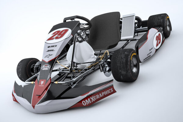 Kit déco karting Redline Gris rétro