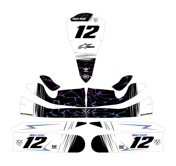 Kit déco karting Rival Bleu 3