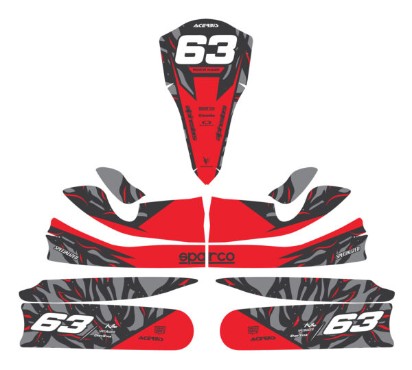 Kit déco karting Siberian Rouge 3