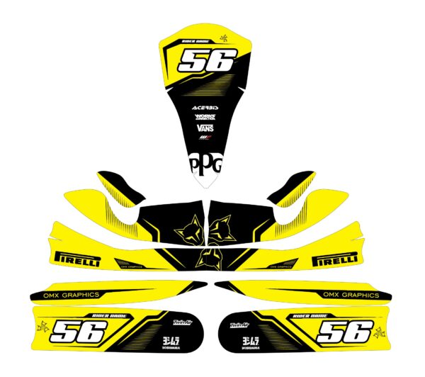 Kit déco karting Sleek Jaune 3