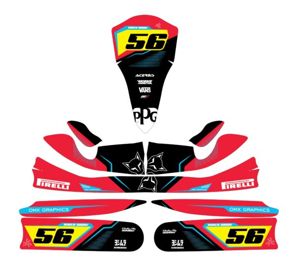 Kit déco karting Sleek Rouge 3
