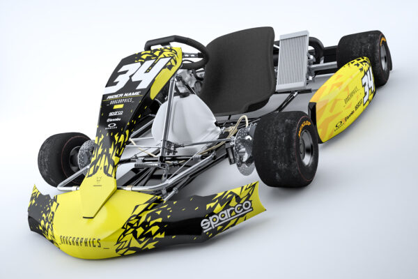 Kit déco karting Smash Jaune