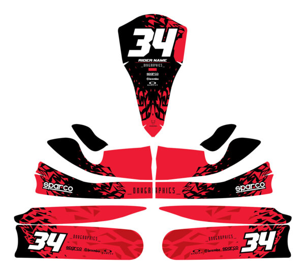 Kit déco karting Smash Rouge 3