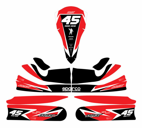 Kit déco karting Stealth Rouge 3