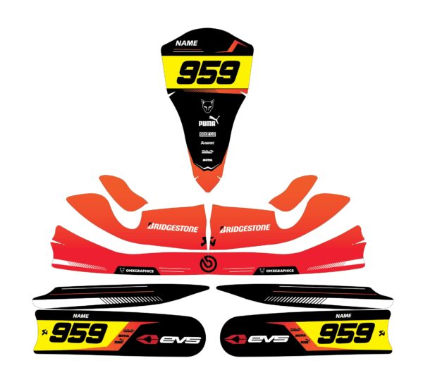 Kit déco karting Syndicate 3 Rouge