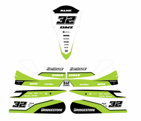 Kit déco karting Trace Lime 3