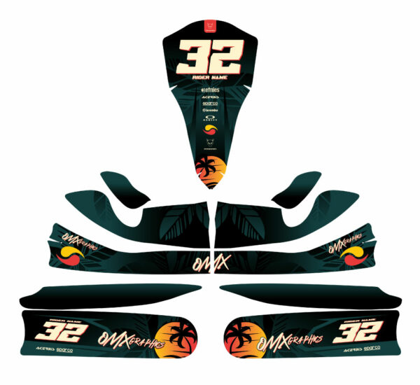 Kit déco karting Tropical Vibes 3