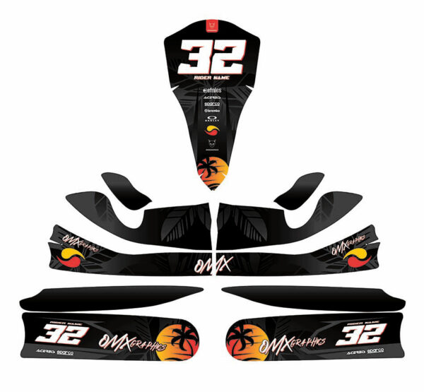 Kit déco karting Tropical Vibes 3