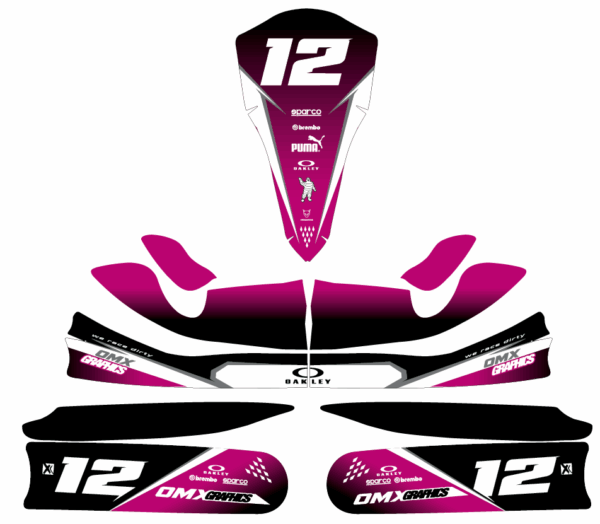 Kit déco karting Vendetta Rose 3
