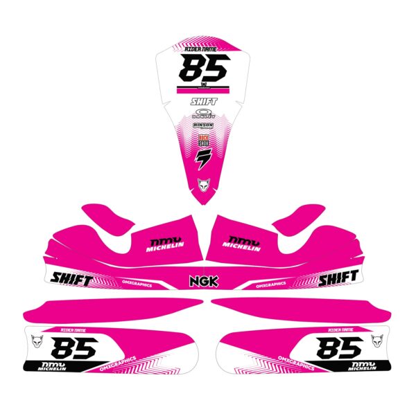 Kit déco karting Voltage Rose 3