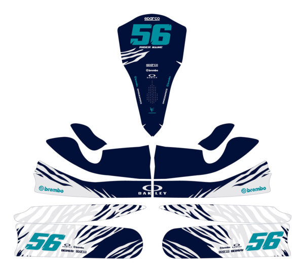 Kit déco karting Wild Bleu 3