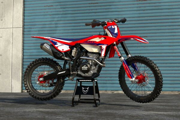 Kit déco motocross Beta - Katana - Rouge Promo