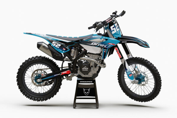 Kit déco motocross Beta - Ominous - Bleu