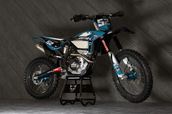 Kit déco motocross Beta - Ominous - Bleu Promo