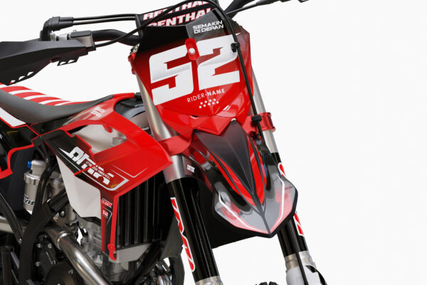 Kit déco motocross Beta - Ominous - Rouge 2