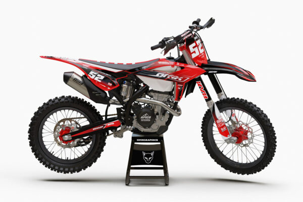 Kit déco motocross Beta - Ominous - Rouge