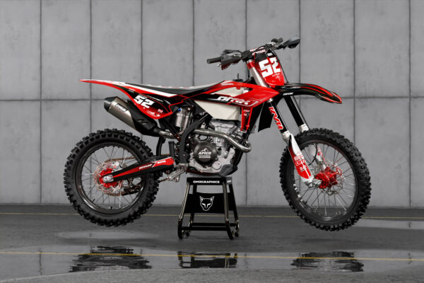 Kit déco motocross Beta - Ominous - Rouge Promo