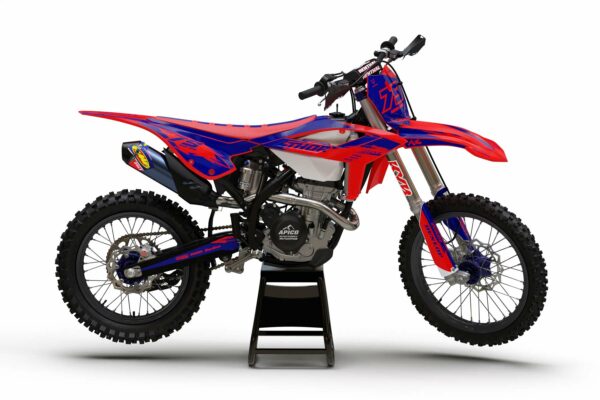 Kit déco motocross Beta - Punch - Bleu Rouge