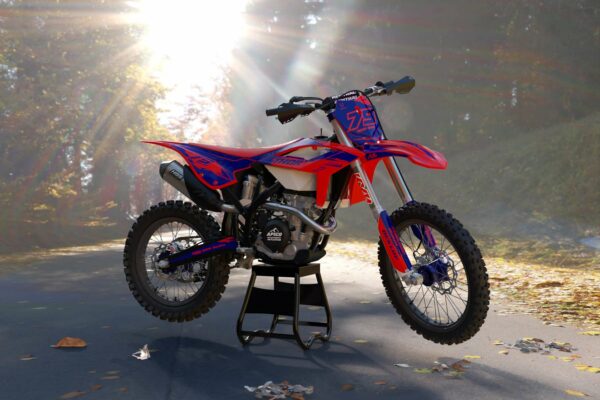 Kit déco motocross Beta - Punch - Bleu Rouge Promo