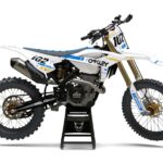 Kit déco motocross Beta - Split - Blanc Bleu