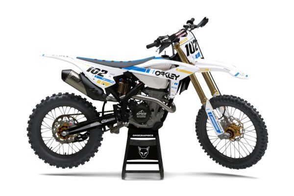 Kit déco motocross Beta - Split - Blanc Bleu