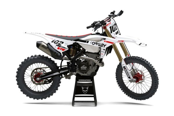 Kit déco motocross Beta - Split - Blanc Rouge